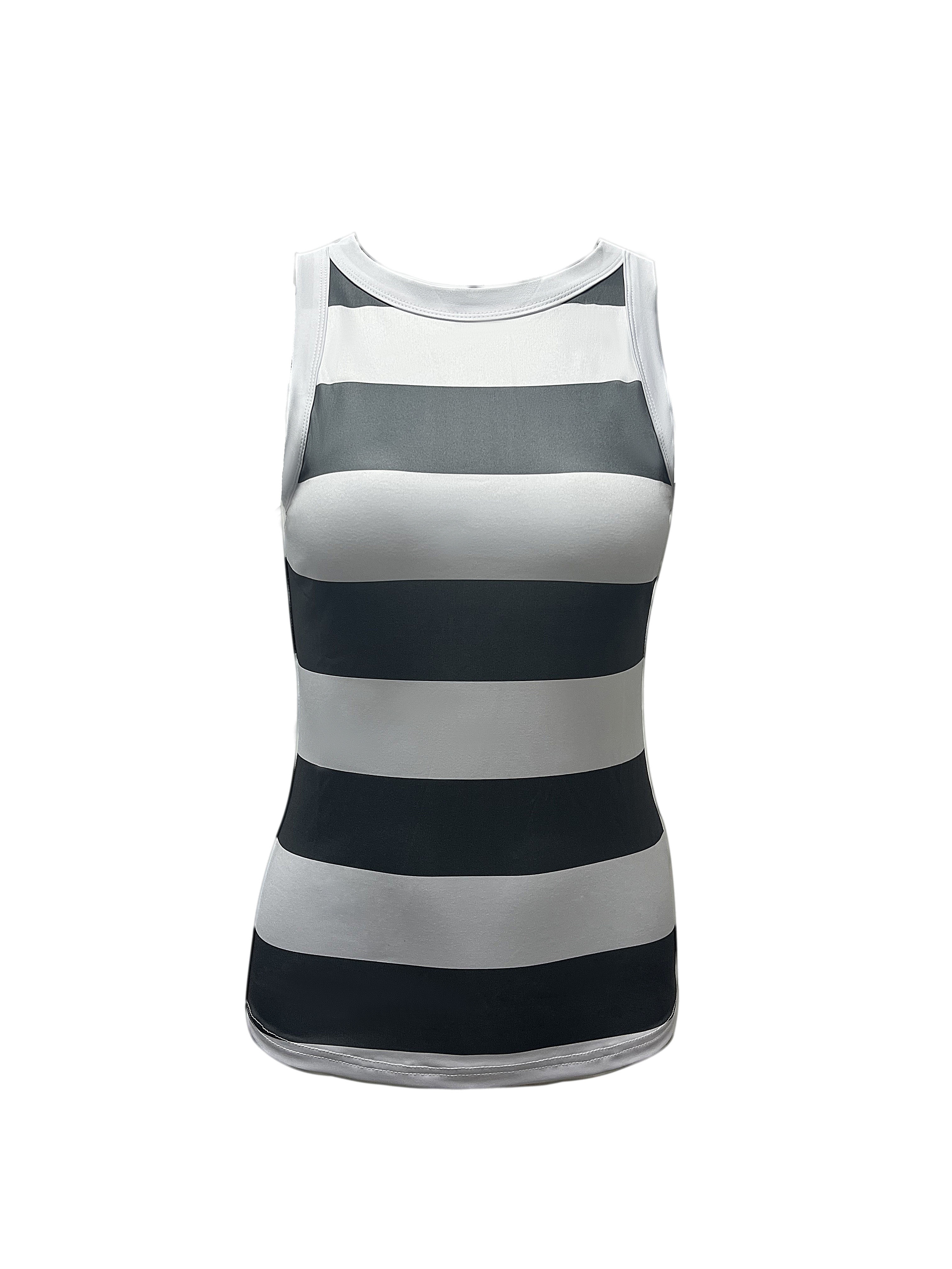 slim striped tank top sleeveless crew neck tank top casual every day tops womens clothing details 14