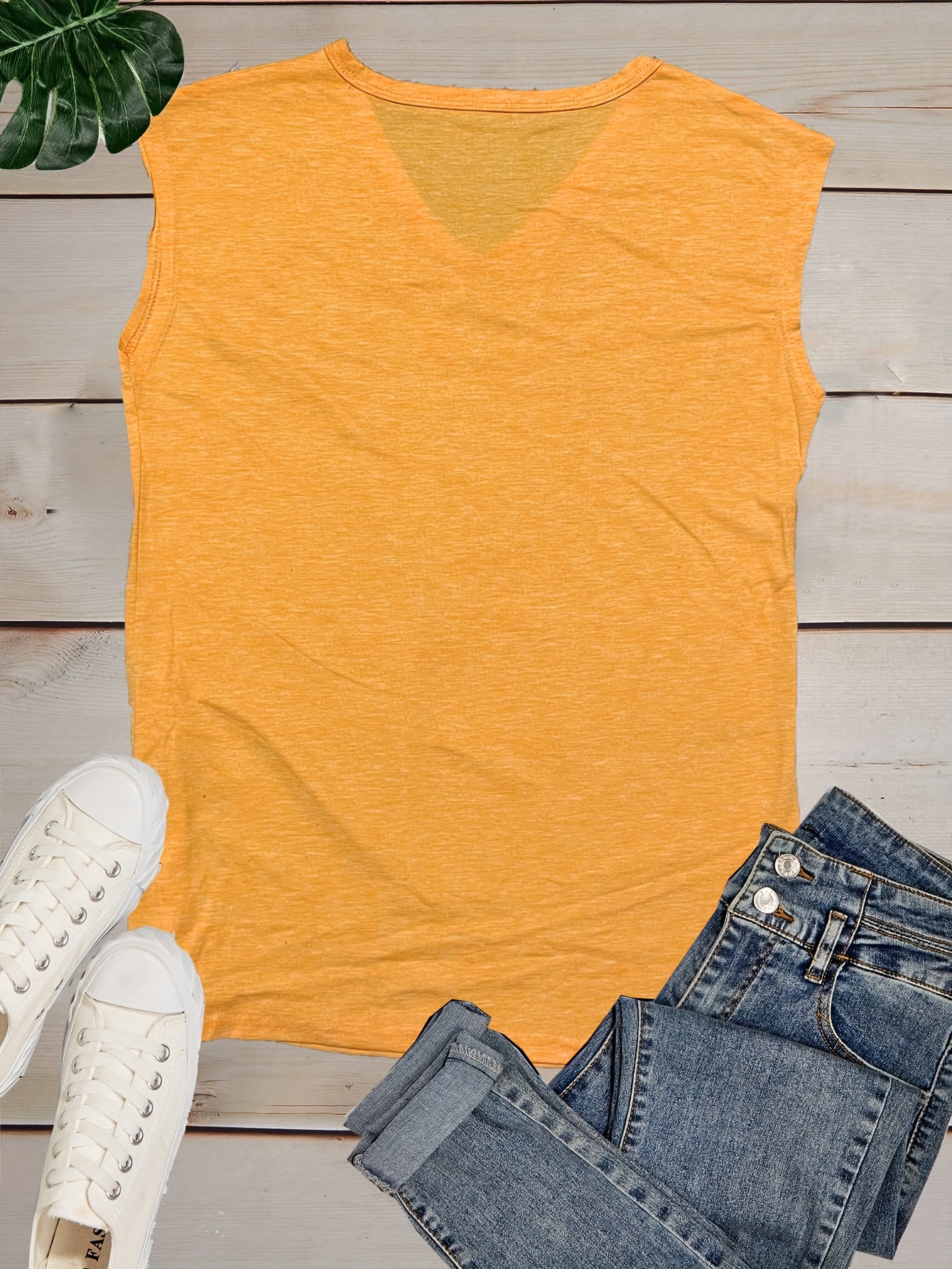 solid v neck tank top casual cap sleeve tank top for summer womens clothing details 17