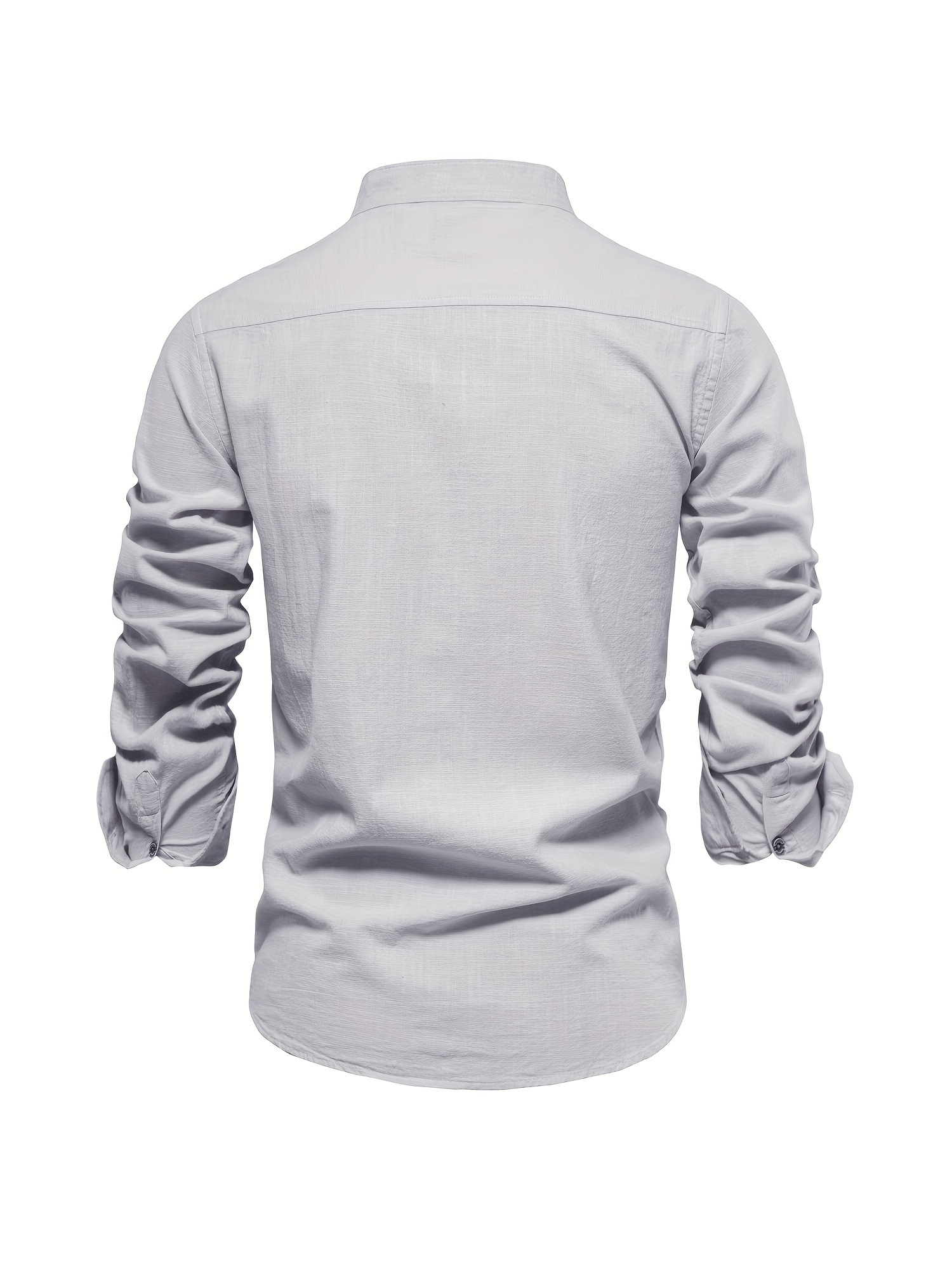 mens cotton long sleeve shirts mens clothes details 6